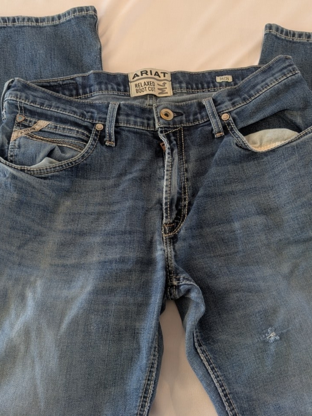 Ariat Men's Relaxed Boot Cut Jeans - Blue M4 34/34